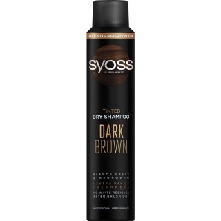 Syoss Tinted Dry Shampoo Dark Brown suchy szampon do włosów ciemnych odświeżający i koloryzujący Ciemny Brąz 200ml