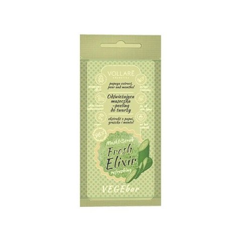 Vollare VEGEbar Fresh Elixir odświeżająca maseczka-peeling do twarzy 8ml