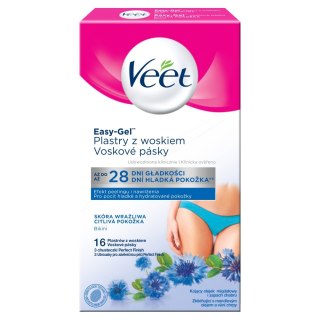 Veet Professional plastry z woskiem skóra wrażliwa 16szt