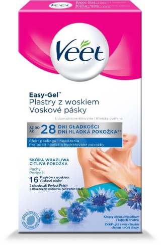 Veet Veet plastry wosk do depilacji pachy skóra wrażliwa 16 szt