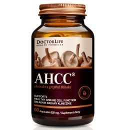 Doctor Life AHCC ekstrakt z grzybni Shiitake 630mg suplement diety 60 kapsułek