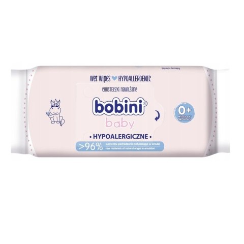 Bobini Baby hypoalergiczne chusteczki nawilżane dla dzieci i niemowląt 60szt Bobini