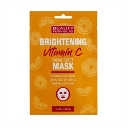 Beauty Formulas Brightening Vitamin C rozjaśniająca maska do twarzy z witaminą C