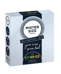 Mister Size Condoms prezerwatywy dopasowane do rozmiaru 47mm 49mm 53mm 3szt.