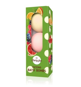 Dairy Fun Fizzing Bath Bombs musujące kule do kąpieli Arbuz Owoce Leśne i Pomarańcza 3x100g