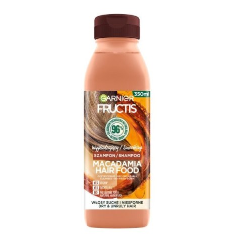 Garnier Fructis Macadamia Hair Food szampon wygładzający do włosów suchych i niesfornych 350ml