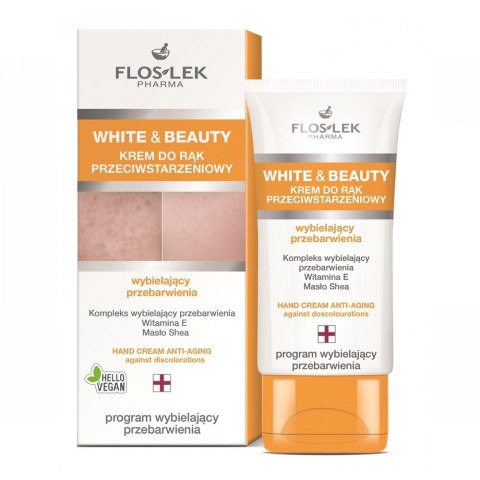 Floslek White & Beauty krem do rąk przeciwstarzeniowy wybielający przebarwienia 50ml