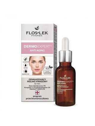 Floslek Dermo Expert Anti Aging odmładzający peeling kwasowy na noc 30ml