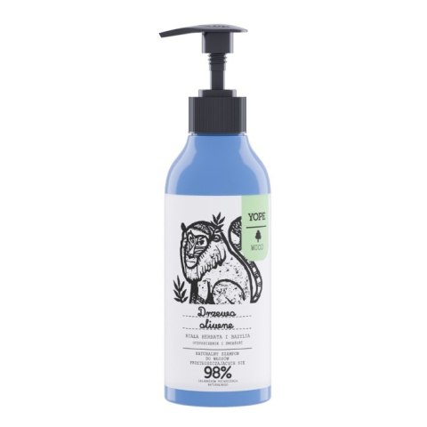 Yope Naturalny szampon do włosów przetłuszczających się Drzewo Oliwne Biała Herbata i Bazylia 300ml Yope Naturalny szampon do włosów przetłuszczających się Drzewo Oliwne Biała Herbata i Bazylia 300ml