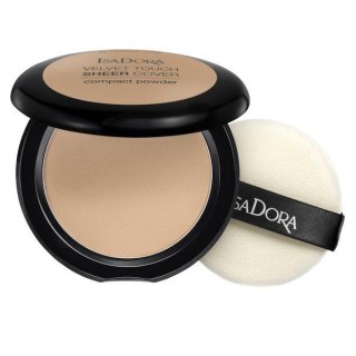 Isadora Velvet Touch Sheer Cover Compact Powder matujący puder prasowany 45 Neutral Beige 7.5g