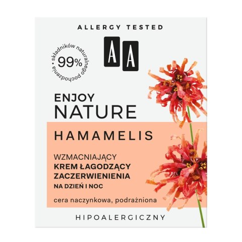 AA Enjoy Nature wzmacniający krem łagodzący zaczerwienienia na dzień/noc 50ml AA Enjoy Nature wzmacniający krem łagodzący zaczerwienienia na dzień/noc 50ml