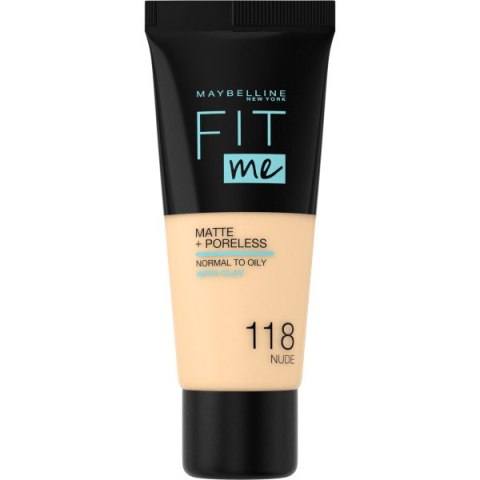 Maybelline Fit Me Matte & Poreless Foundation matujący podkład do twarzy 118 Nude 30ml