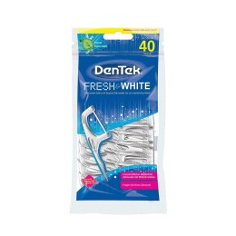 DenTek Fresh & White wykałaczki do zębów z nitką wybielającą 40szt