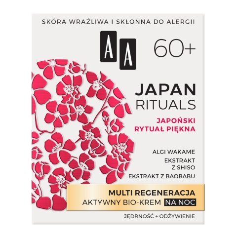 AA Japan Rituals 60+ multi regeneracja aktywny bio-krem na noc 50ml