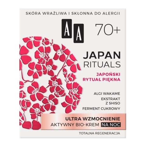 AA Japan Rituals 70+ Ultra wzmocnienie aktywny bio-krem na noc 50ml