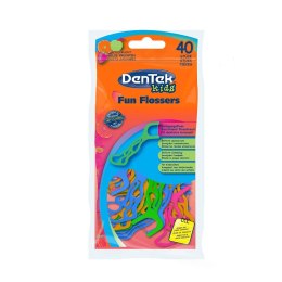 DenTek Kids Fun Flossers wykałaczki do zębów z nitką dla dzieci 40szt