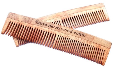 Sattva Neem Wood Comb grzebień z drzewa Neem 19cm