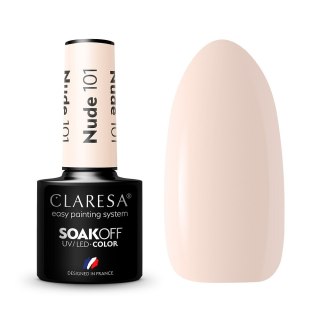 Claresa Soak Off UV/LED Nude lakier hybrydowy 101 5g