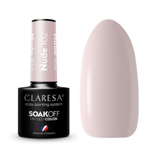 Claresa Soak Off UV/LED Nude lakier hybrydowy 102 5g