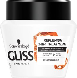 Gliss Total Repair Replenish 2-in-1 Treatment maska odbudowująca do włosów suchych i zniszczonych 300ml