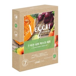 LOMI LOMI 7 Vegan Sheet Mask Set zestaw vegańskich maseczek w płachcie 7szt.