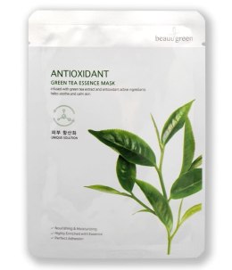 BeauuGreen Antioxidant Green Tea Essence Mask antyoksydacyjna maseczka do twarzy Zielona Herbata 23g