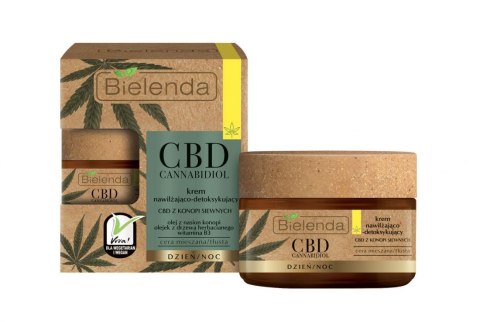 Bielenda CBD Cannabidiol krem nawilżająco-detoksykujący cera mieszana i tłusta 50ml Bielenda CBD Cannabidiol krem nawilżająco-detoksykujący cera mieszana i tłusta 50ml