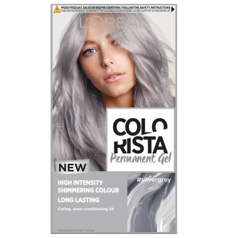 L'Oreal Paris Colorista Permanent Gel trwała farba do włosów #silvergrey