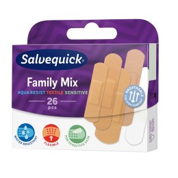 Salvequick Family Mix zestaw plastrów opatrunkowych 26szt.