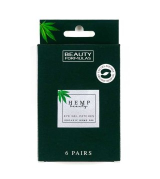 Beauty Formulas Hemp Beauty Eye Gel Patches żelowe płatki pod oczy z organicznym olejem konopnym 6 par