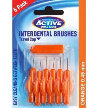 Active Oral Care Interdental Brushes czyściki do przestrzeni międzyzębowych 0.45mm 6szt.