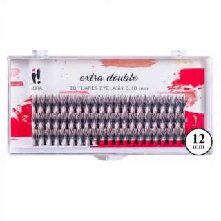 Ibra Kępki sztucznych rzęs Extra Double Knot-Free C 0.10-12mm