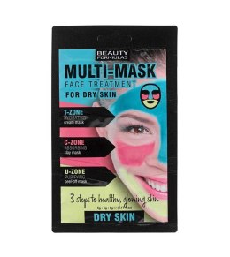 Beauty Formulas Multi Mask Face Treatment zabieg na twarz do cery suchej 3x5g