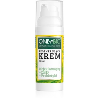 OnlyBio Olejek konopny + CBD + Priebiotyki regenerujący krem na noc 50ml