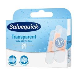 Salvequick Transparent plastry opatrunkowe przezroczyste 20szt.