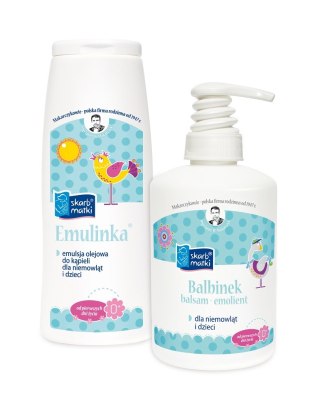 Skarb Matki Zestaw Emulinka emulsja olejowa do kąpieli 250ml + Balbinek balsam-emolient 250ml