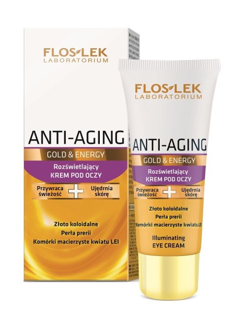 Floslek Anti-Aging Gold & Energy rozświetlający krem pod oczy 30ml