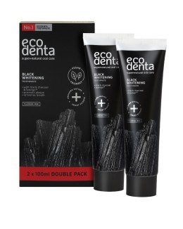 Ecodenta Black Whitening Toothpaste czarna pasta do zębów wybielająca z węglem 2x100ml