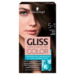 Color Care & Moisture farba do włosów 5-1 Chłodny Brąz Gliss