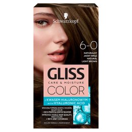Color Care & Moisture farba do włosów 6-0 Naturalny Jasny Brąz Gliss
