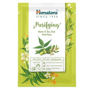 Oczyszczająca maska na tkaninie z neem i olejkiem z drzewa herbacianego 30ml Himalaya