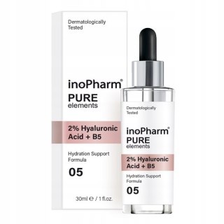 InoPharm Pure Elements 2% Hyaluronic Acid + B5 serum do twarzy z kwasem hialuronowym i witaminą B5 30ml