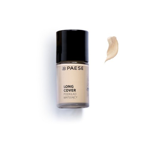 Paese Long Cover Foundation podkład matujący do cery tłustej i mieszanej 02M Jasny Beż 30ml