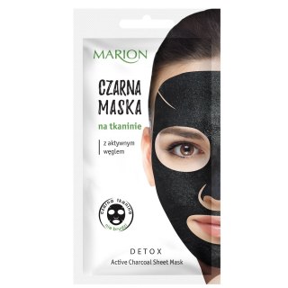 Marion Detox Mask czarna maska na tkaninie z aktywnym węglem