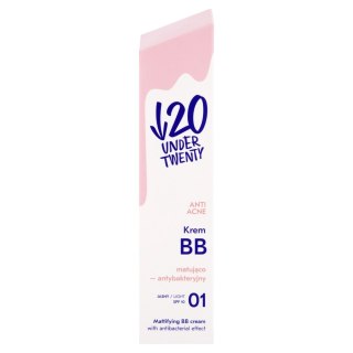 Under Twenty Anti Acne matująco-antybakteryjny krem BB 01 Jasny 60ml