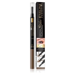 Eveline Cosmetics Brow Styler Multifunction 3w1 kredka do brwi 01 Medium Brown