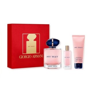 Giorgio Armani My Way zestaw woda perfumowana spray 90ml + miniatura wody perfumowanej 15ml + balsam do ciała 75ml