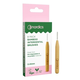 Bamboo Interdental Brushes bambusowe szczoteczki do czyszczenia przestrzeni międzyzębowej 0.45mm 8szt Nordics