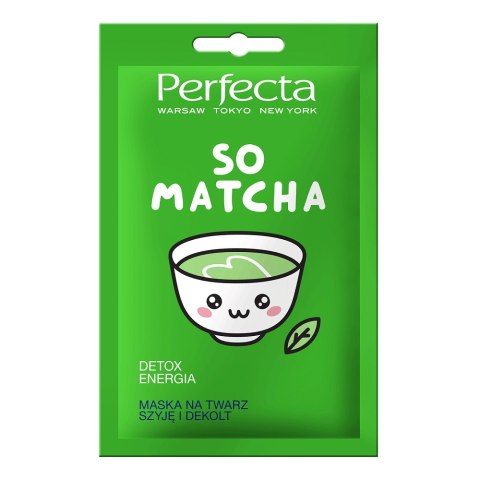 Perfecta So Matcha maska na twarz szyję i dekolt detox & energia 10ml