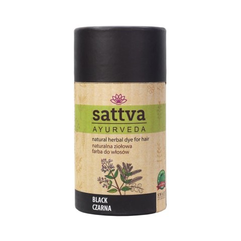 Natural Herbal Dye for Hair naturalna ziołowa farba do włosów Black 150g Sattva